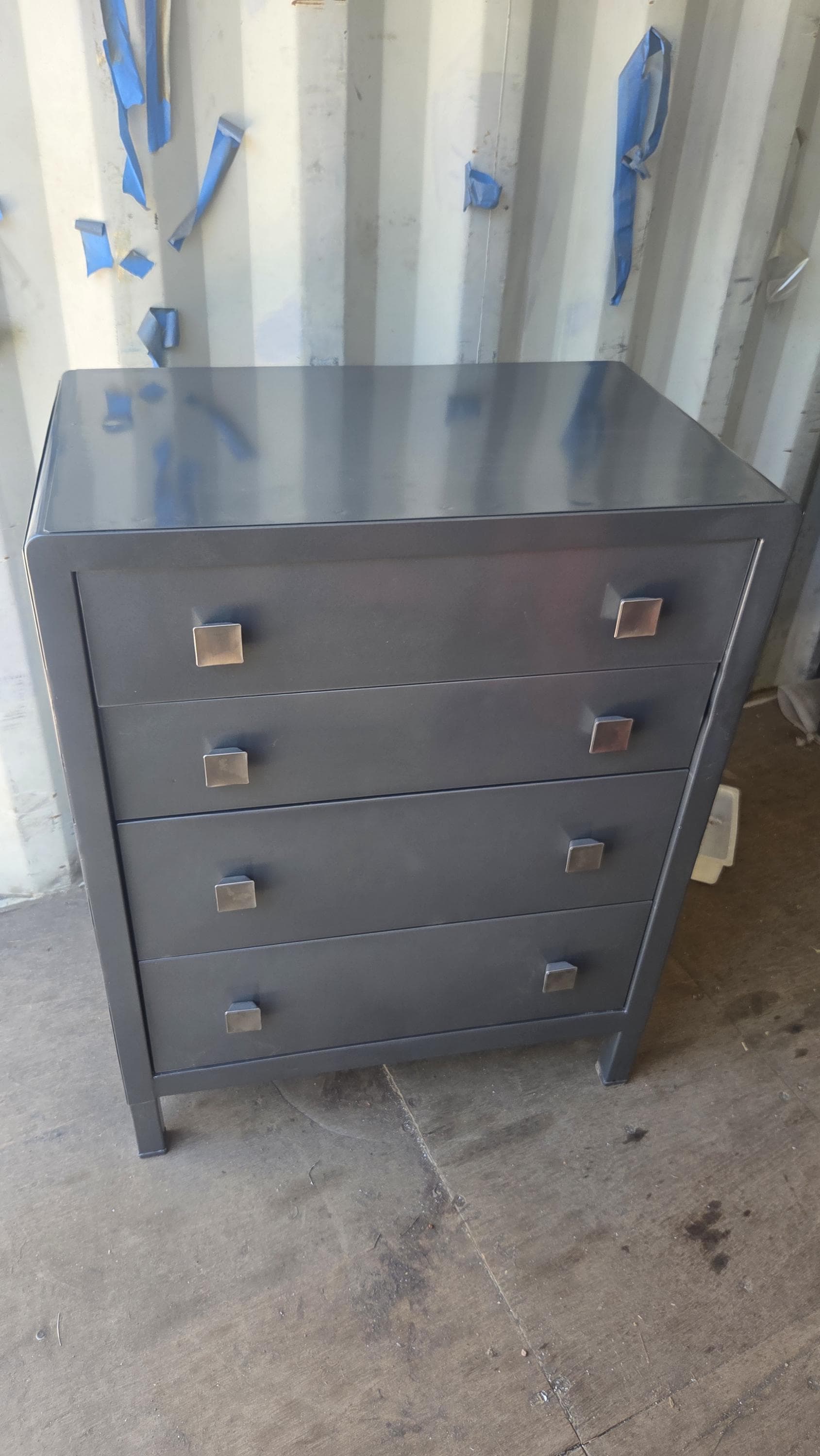 simmons dresser grey steel dresser