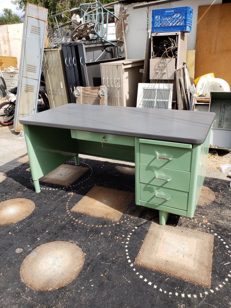 1950s cheap metal desk