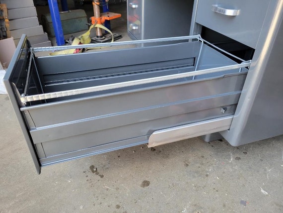 Vintage Steel Tanker Desk in Dark Grey - Etsy Hong Kong