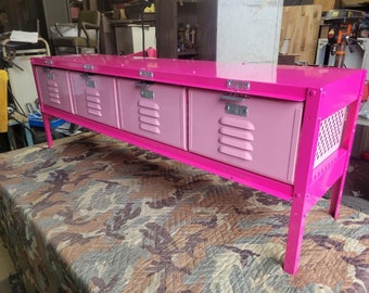 Pink on Pink Basket bench