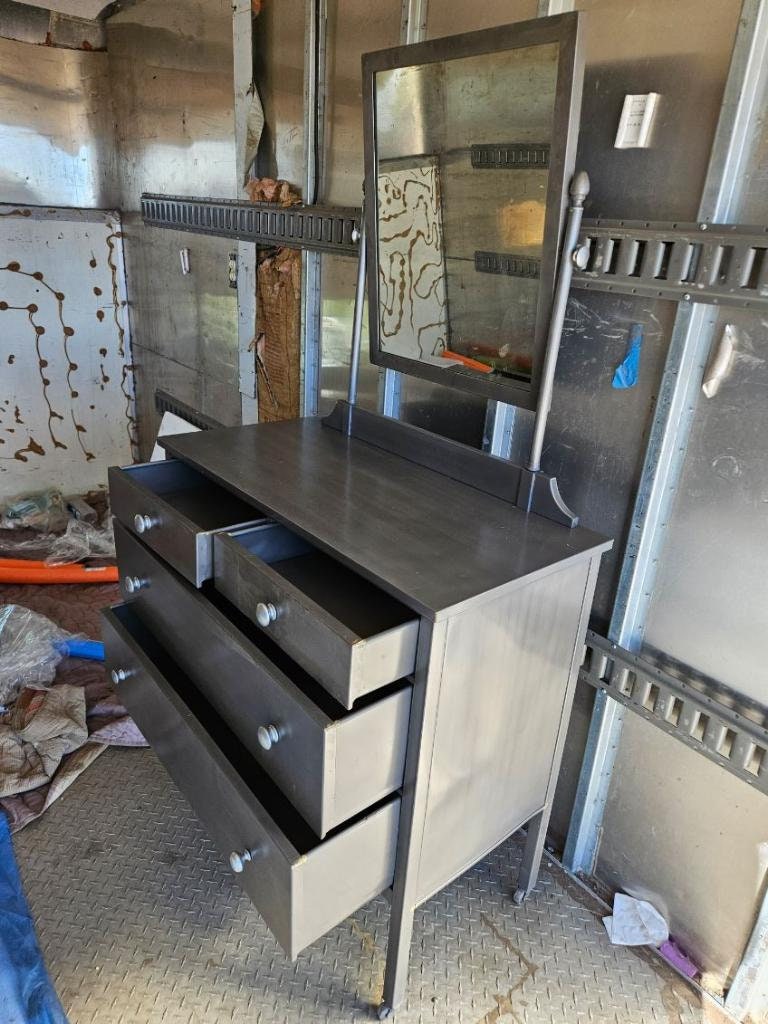 Simmons Metal Vanity Dresser With Mirror - Refinished - Etsy