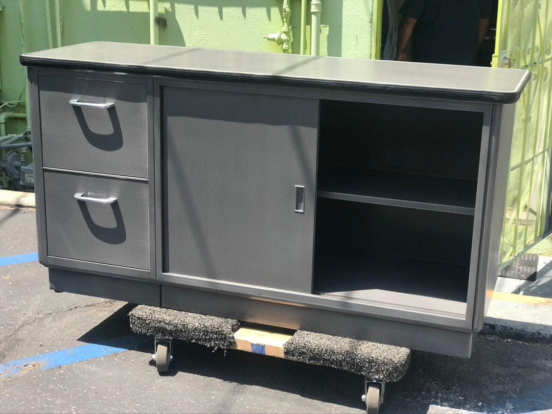 ASE Allsteel Rubber Edge Credenza Vintage Refurbished Etsy