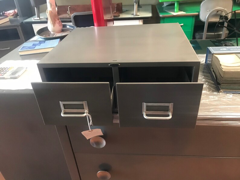 Vintage Steel Index Card File Librarian Files Storage Boxes Etsy