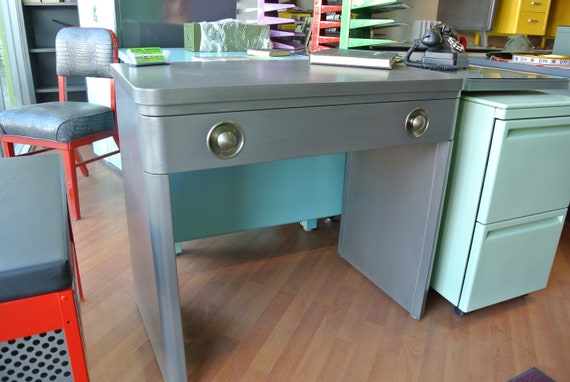 Simmons Vanity Table Desk Art Deco Chest Drawers Etsy