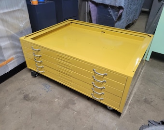 Vintage steel Flat File Coffee Table Medium Made to Order