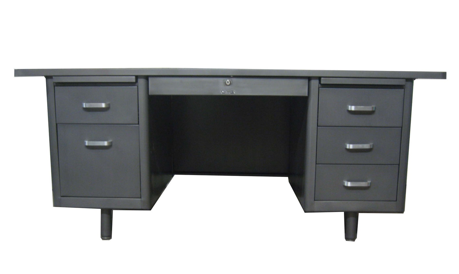 Vintage Steel Tanker Desk in Over Size Top Refurbished Desk Etsy