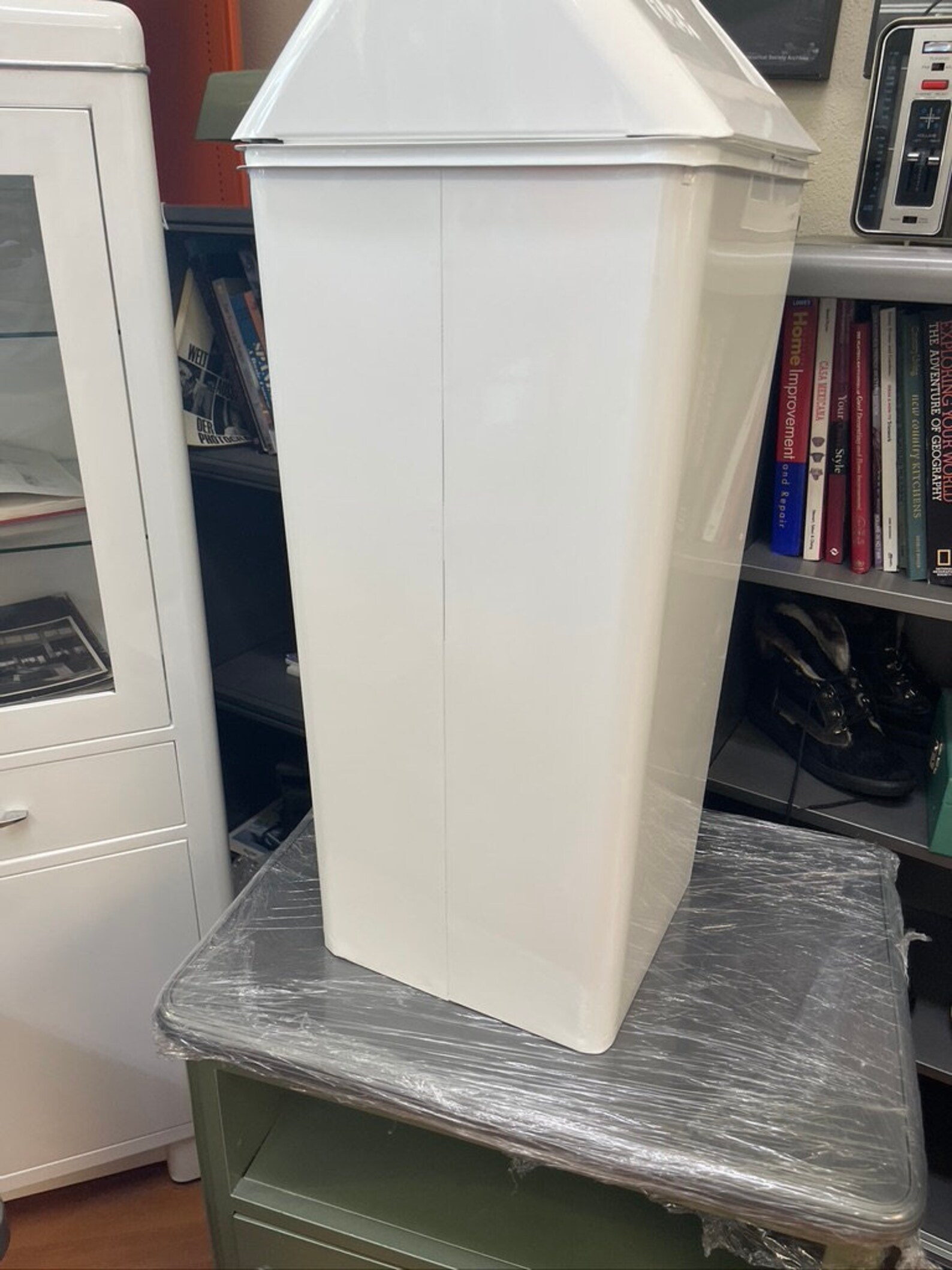 Vintage Trash Can Hospital Metal Bin Etsy