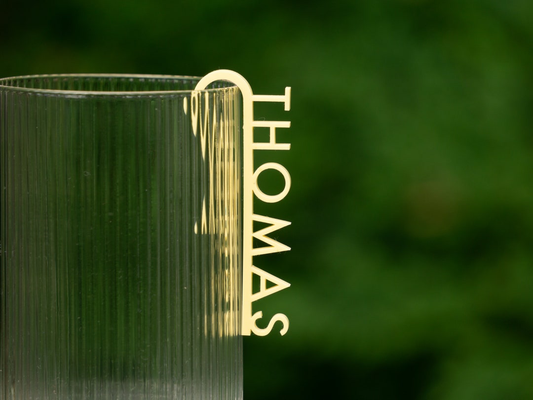 Personalised Place Names, Wine Glass Place Cards, Personalised Drink