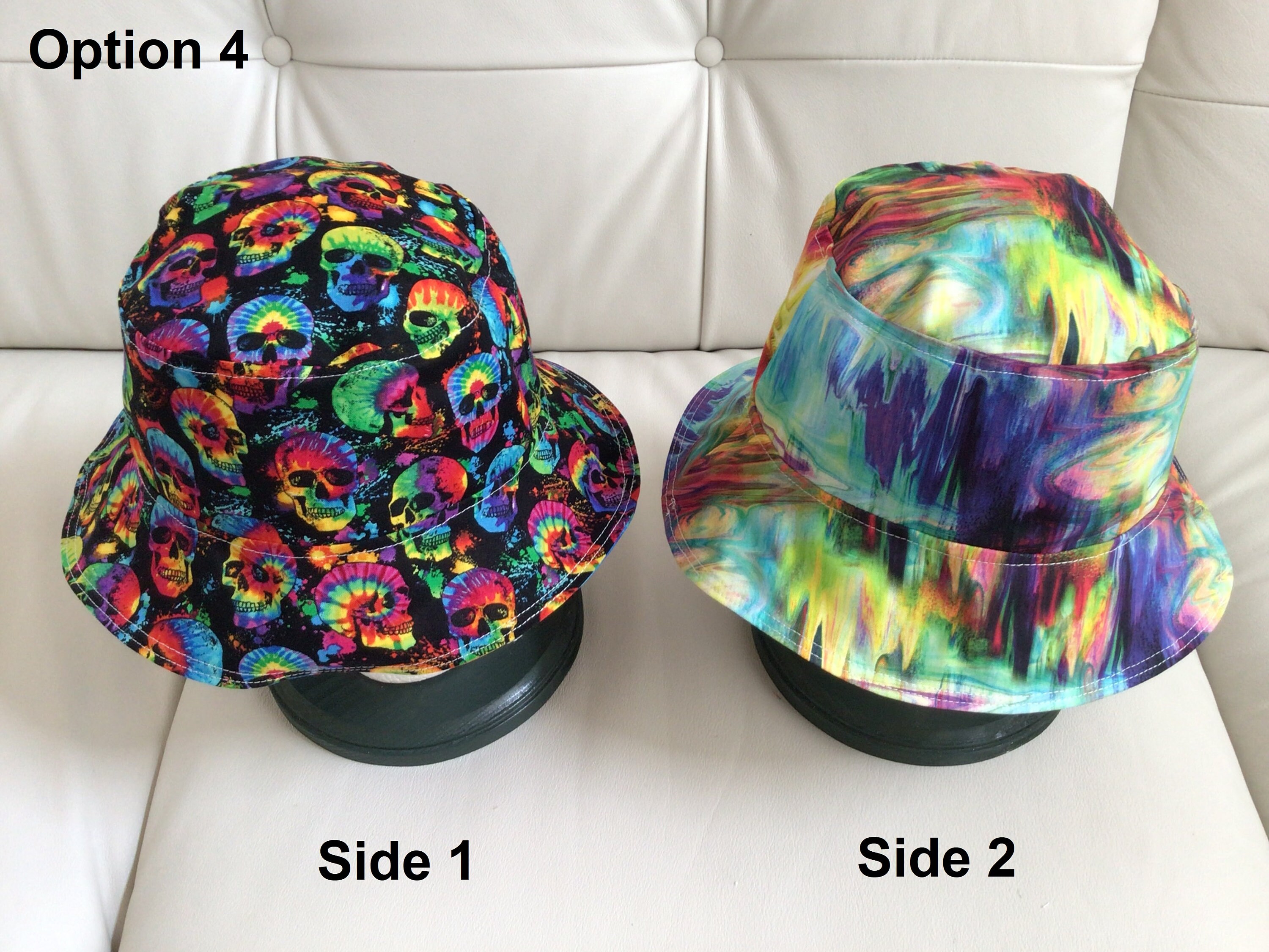 Skulls Reversible Bucket Hat - Etsy