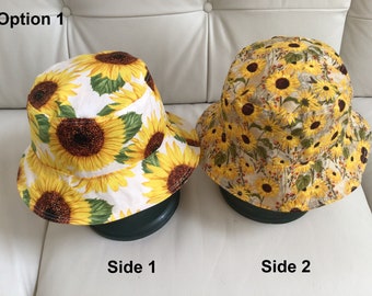 Sun Flower Reversible Bucket Hat