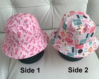 Breast Cancer Survivor Reversible Bucket Hat