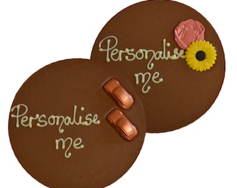 Decorated Personalised Chocolate Plaque