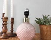 Pink hobnail lamp