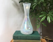 Iridescent glass vase