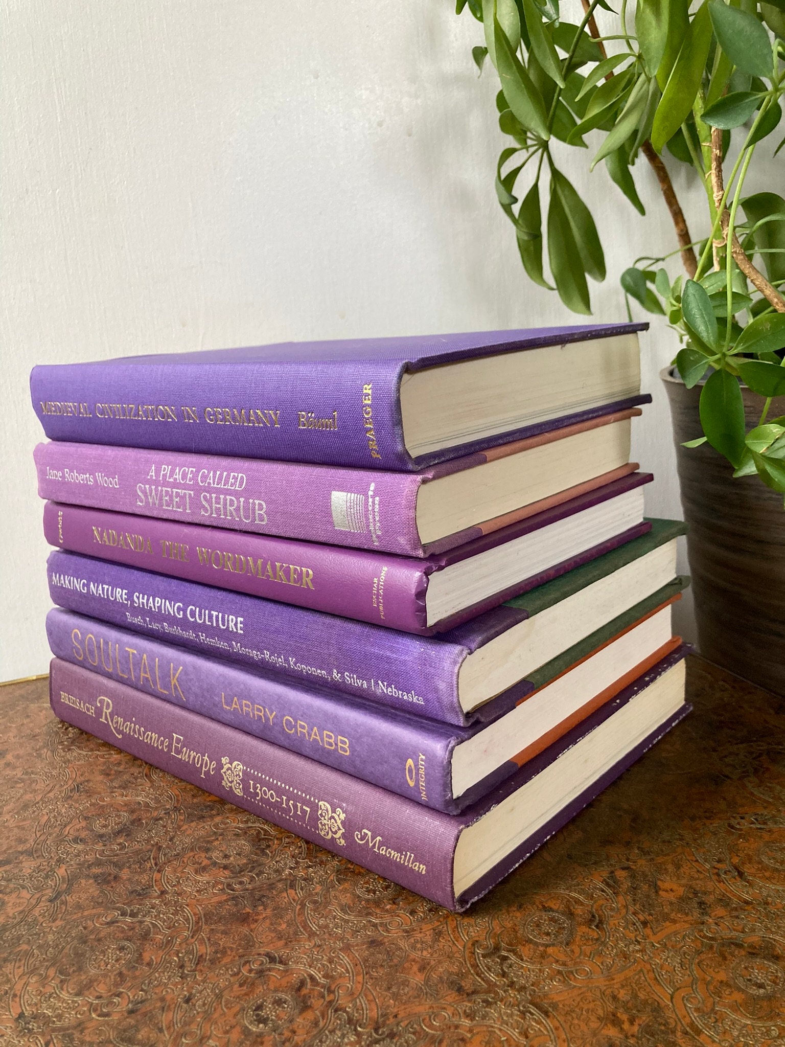 Vintage Purple Book Stack. B - Etsy Vintage Purple Book Stack. B - Etsy