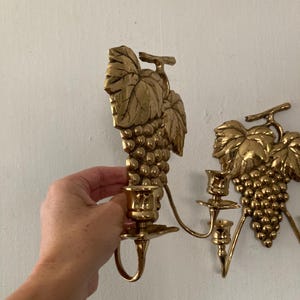Brass grapes sconces image 5