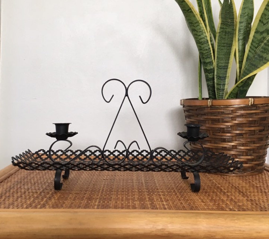 Metal Quatrefoil Candle Holder Etsy