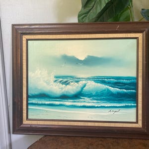 Vintage beach painting