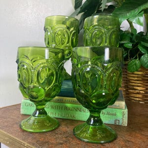 Moon and Stars Green Goblet - Etsy