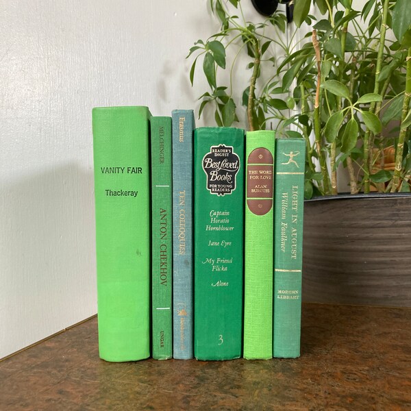 Vintage green book set.     B