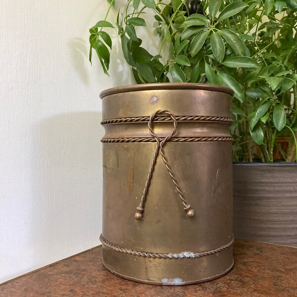 Vintage brass planter