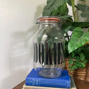 Vintage glass cookie jar