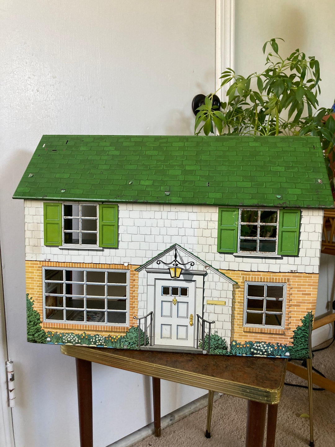 Vintage Tin Dollhouse - Etsy