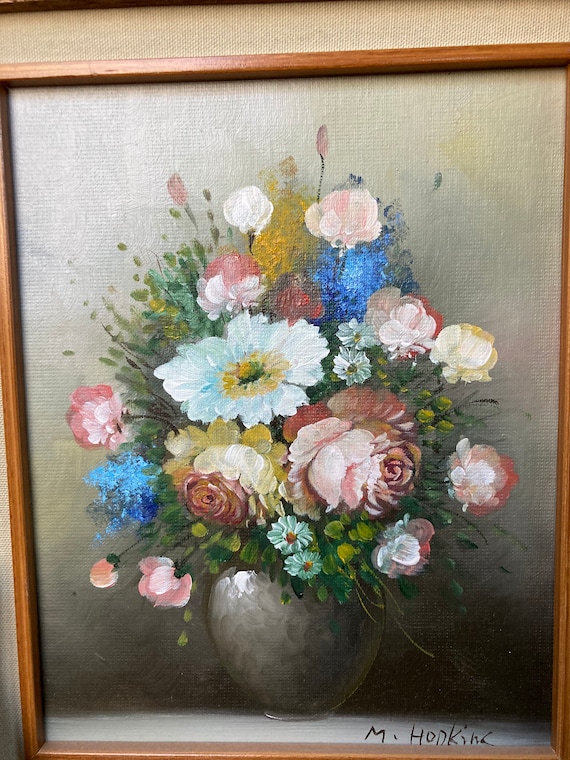 Vintage Original Floral Painting. C58 - Etsy