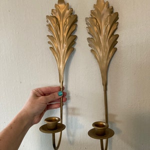 Gold metal leaf sconces