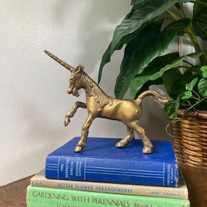 Vintage brass unicorn