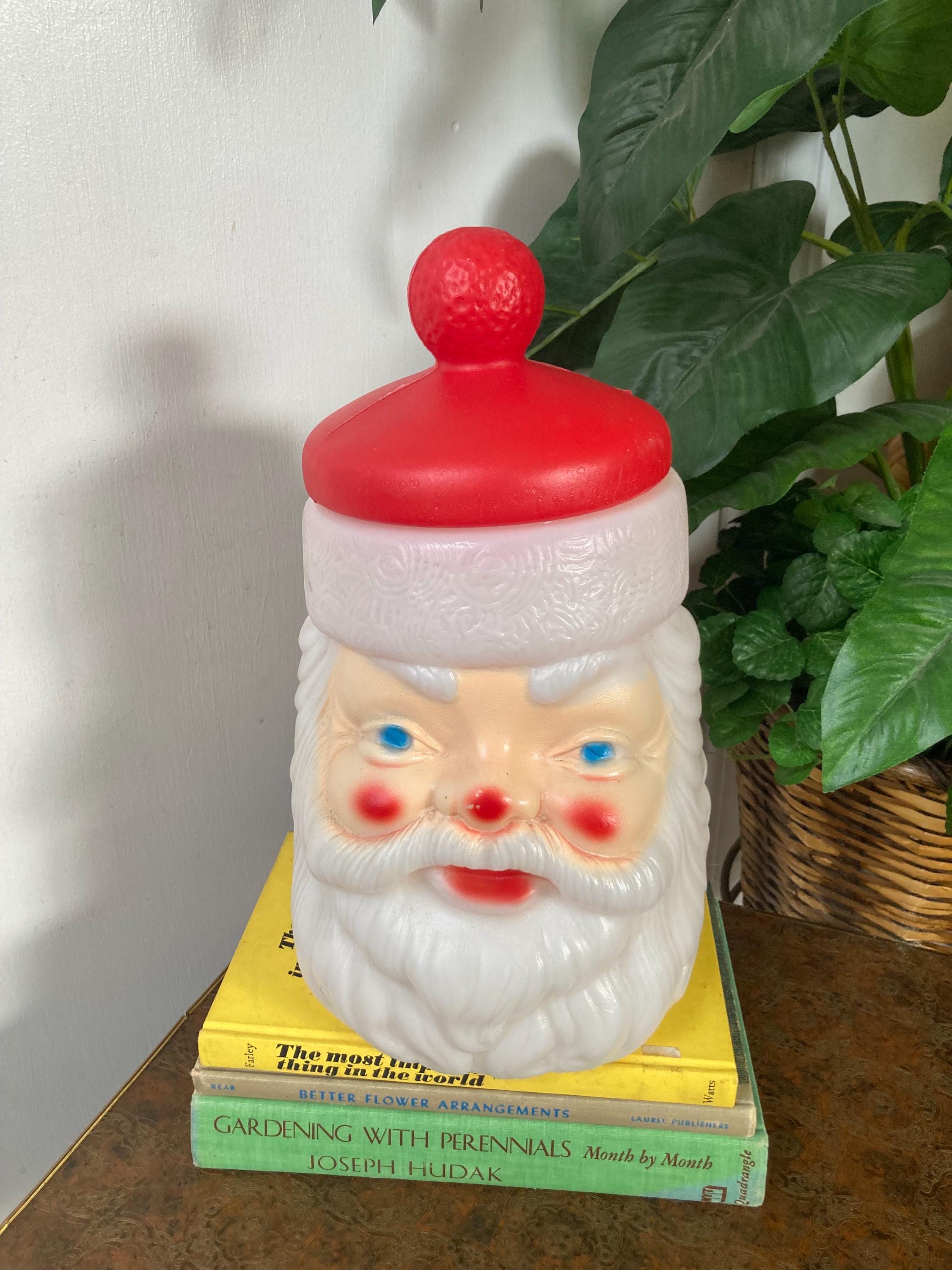 【クリスマスセール】EMPIRE サンタクッキージャー　クリスマス Empire Santa Blow Mold Cookie Jar All Red Hat - Etsy