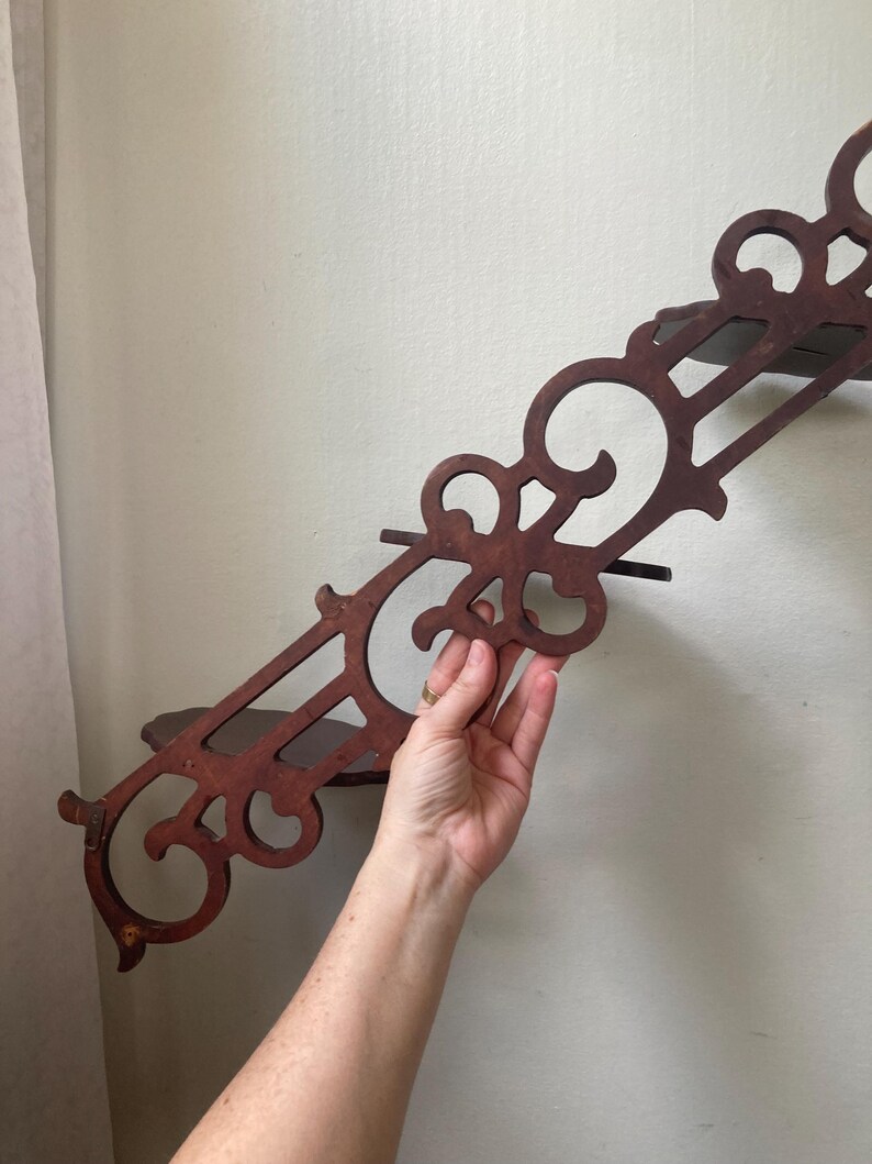 Shelf Diagonal Vintage Ornate Wood Diagonal Line Shelf - Etsy