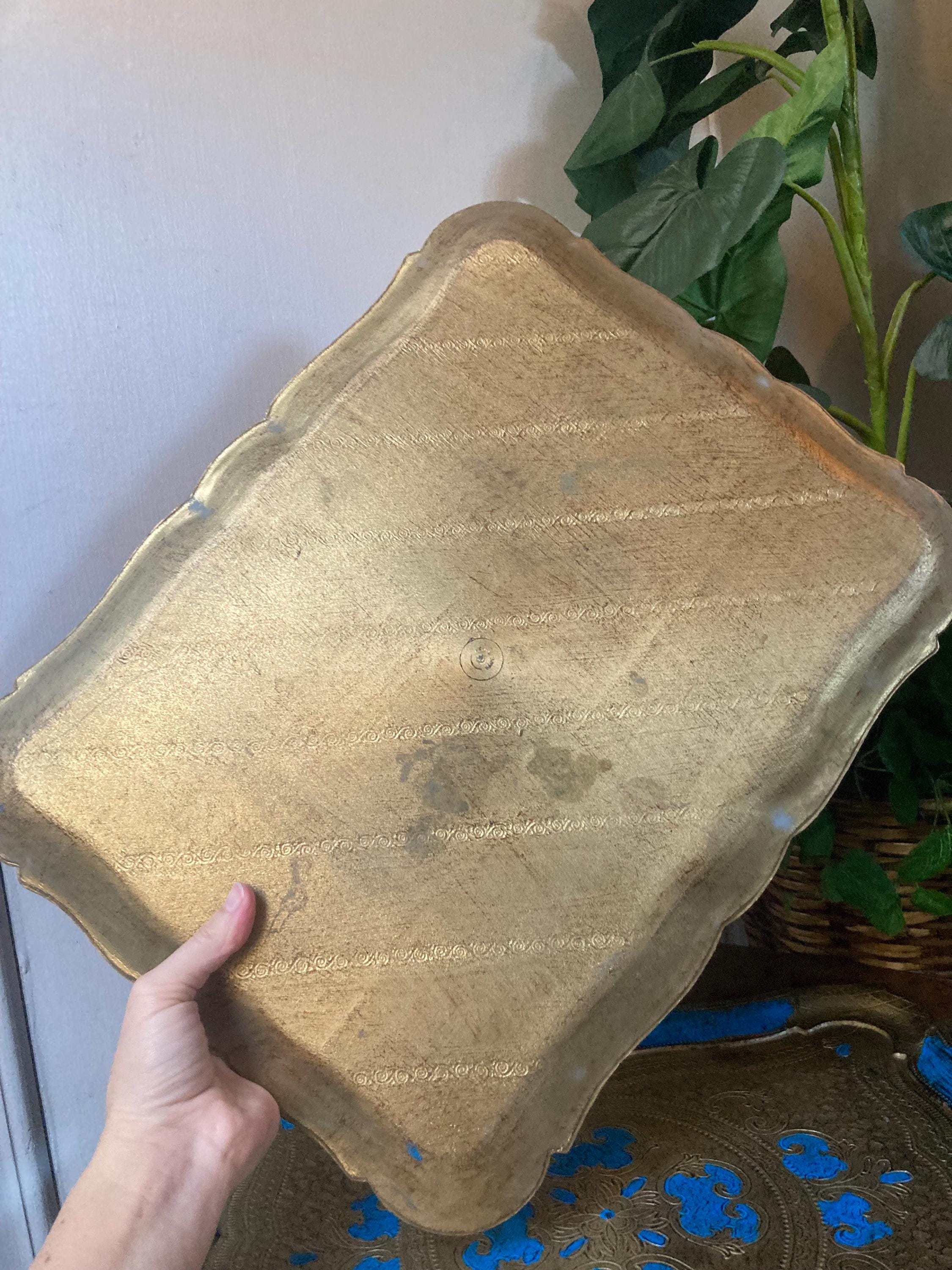 Two Blue and Gold Plastic Florentine Trays Made in Italy - Etsy