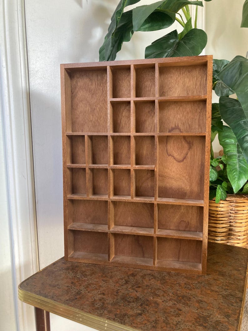Vintage wood trinket shelf