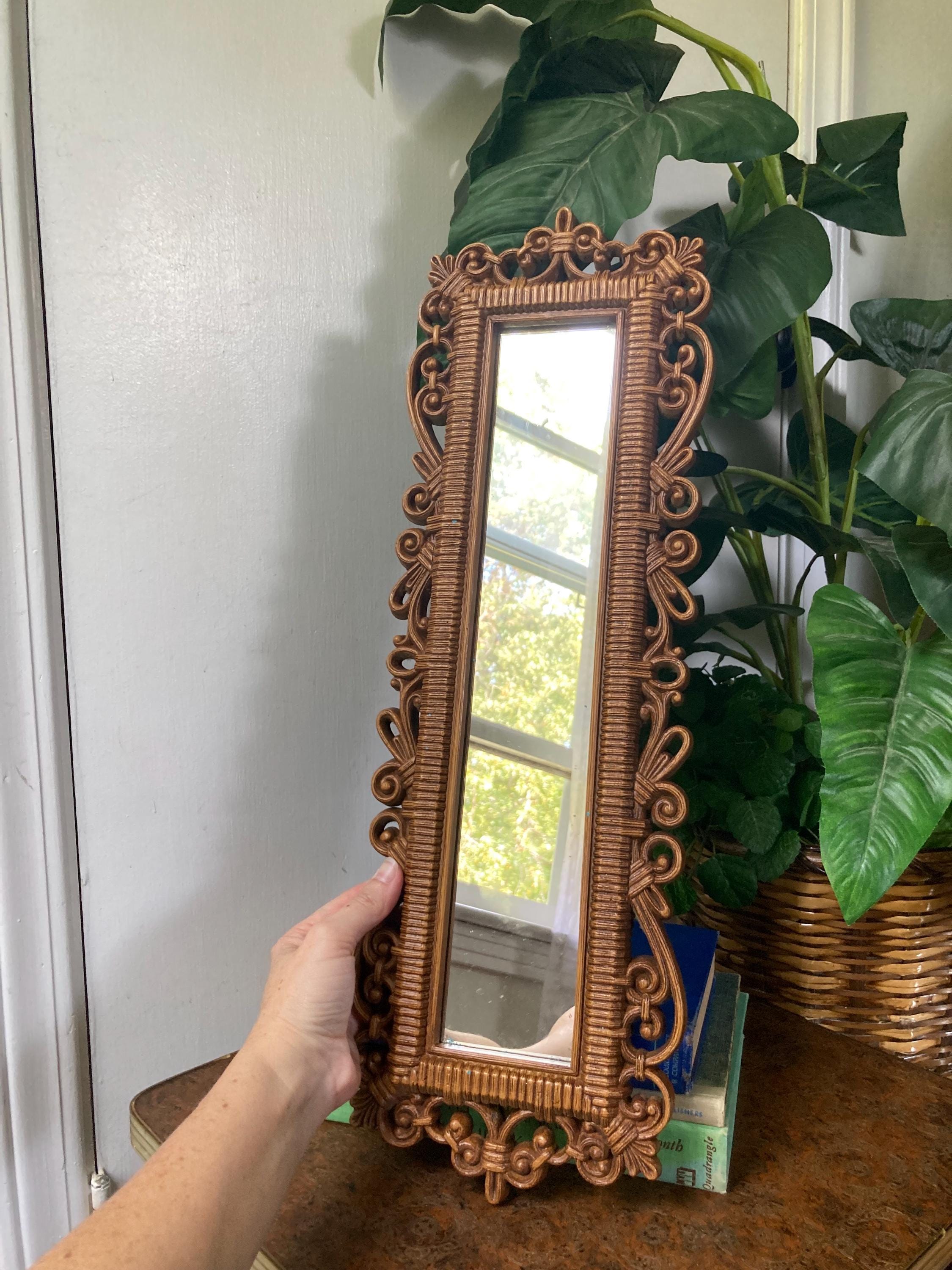 Ornate Faux Rattan Mirror Vintage - Etsy