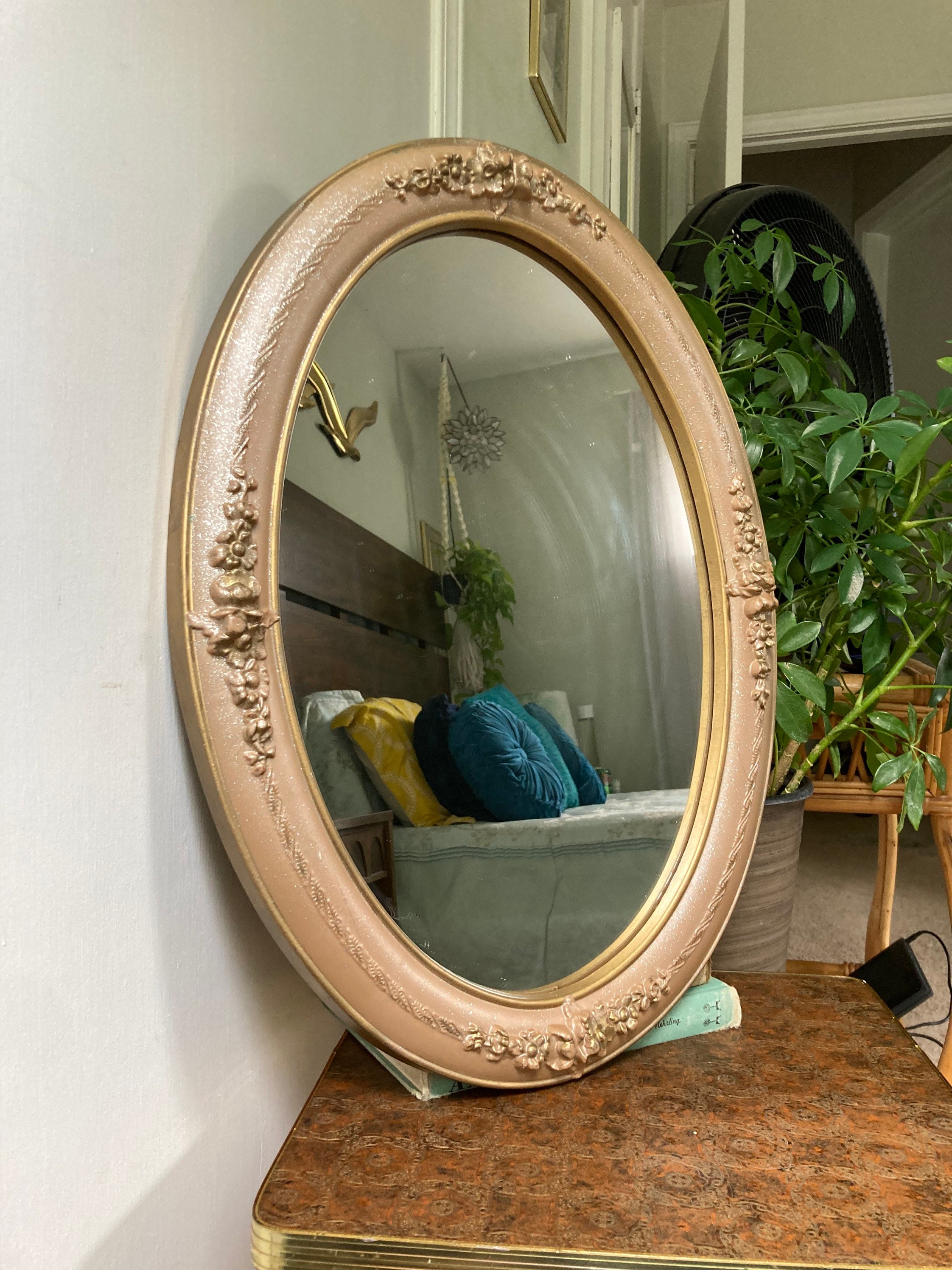 オーバルミラー アイルランド製 オーダーメイド 西洋彫刻 木製 ※i4※ オーバルミラー アイルランド製 オーダーメイド 西洋彫刻 木製 ※i4