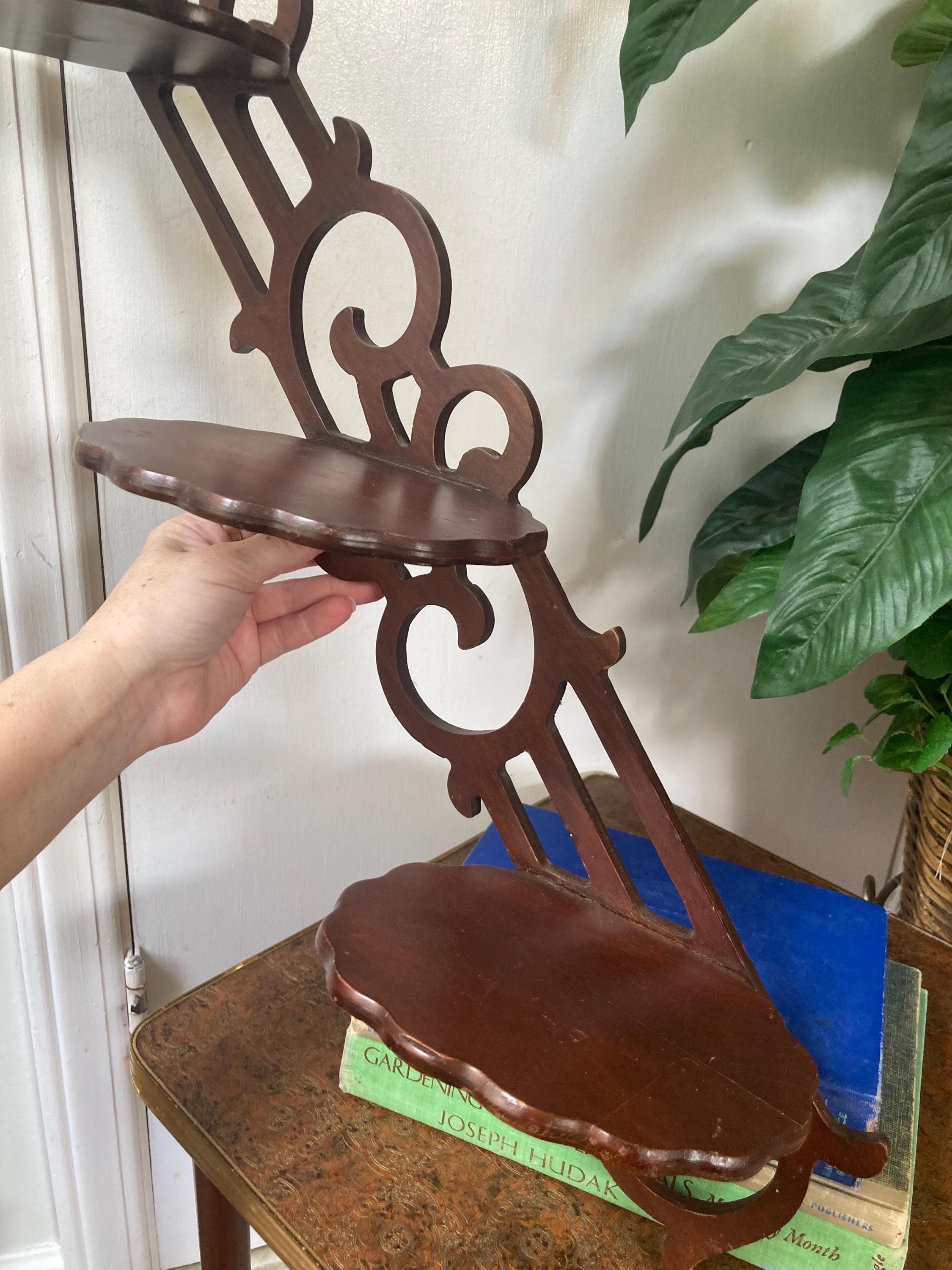 Shelf Diagonal Vintage Ornate Wood Diagonal Line Shelf - Etsy