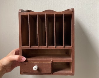 Wood desk organizer