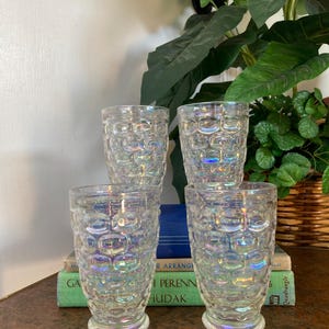 Vintage Iridescent Glasses - Set of 4