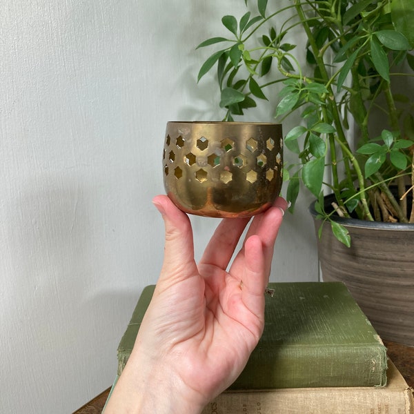 Brass candle cup