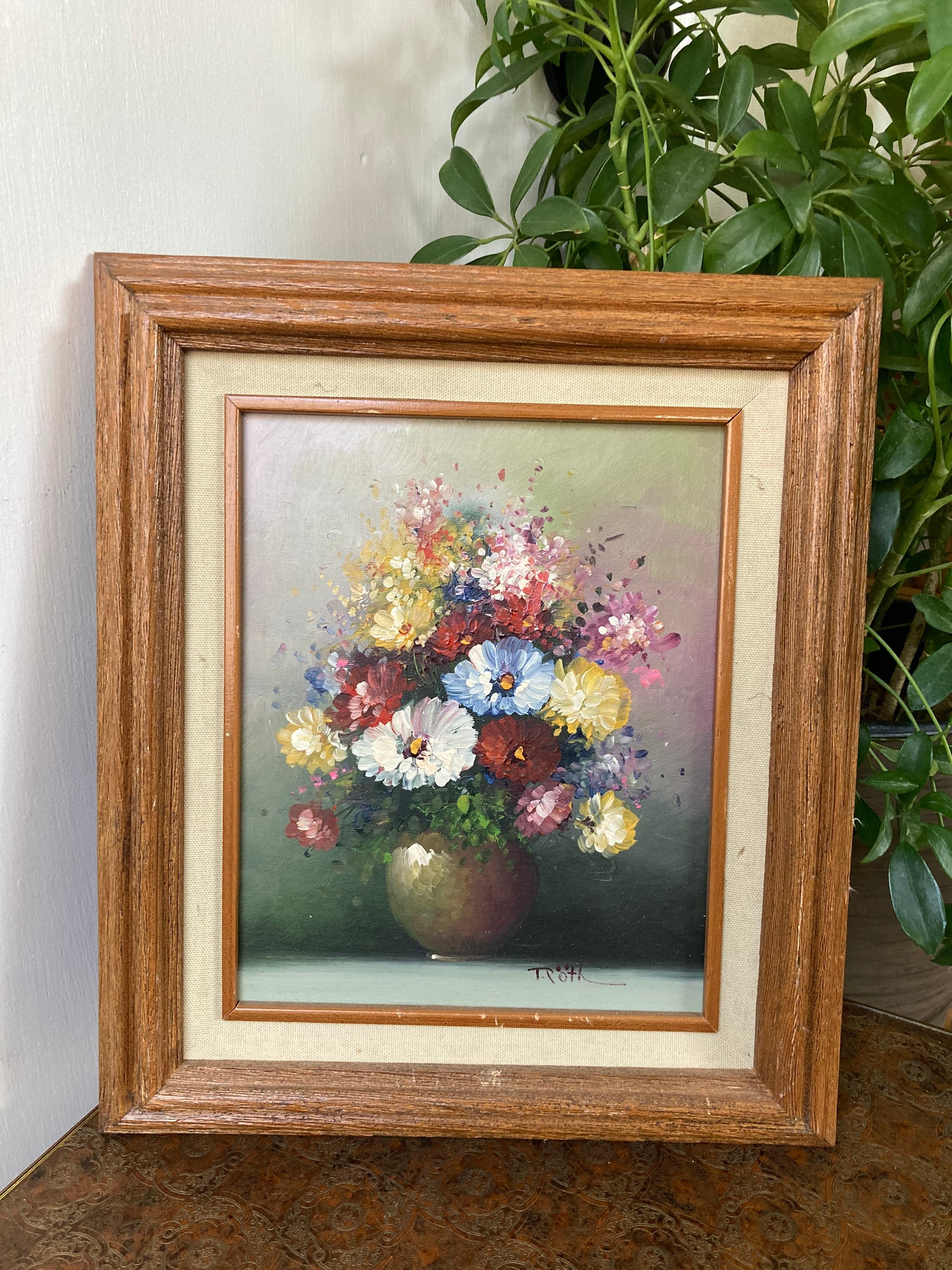 特価品セ Vintage Etsy - C58 Painting. Flowers ワンピース