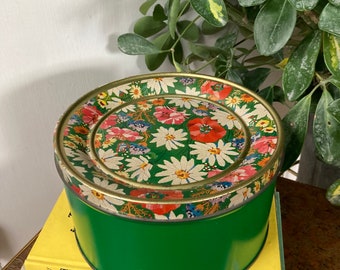 Vintage flower tin
