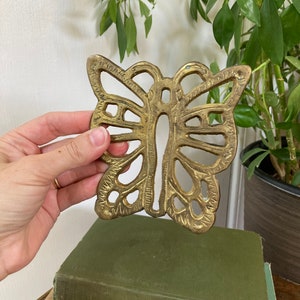 Brass butterfly trivet