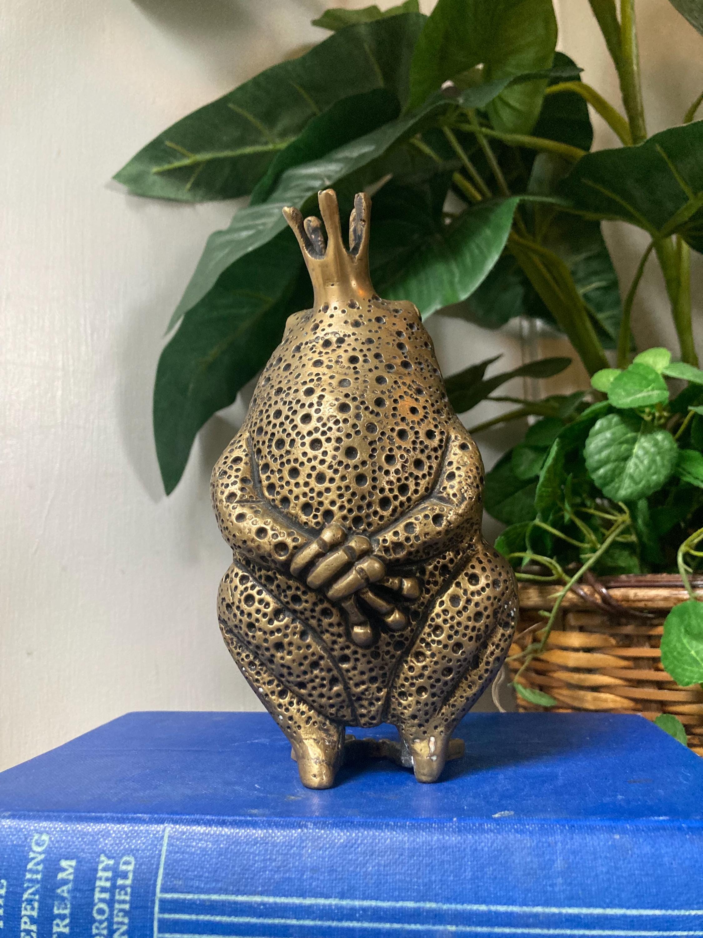 Vintage Brass Frog Prince - Etsy