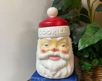 Empire Santa Blow Mold Cookie Jar - Etsy