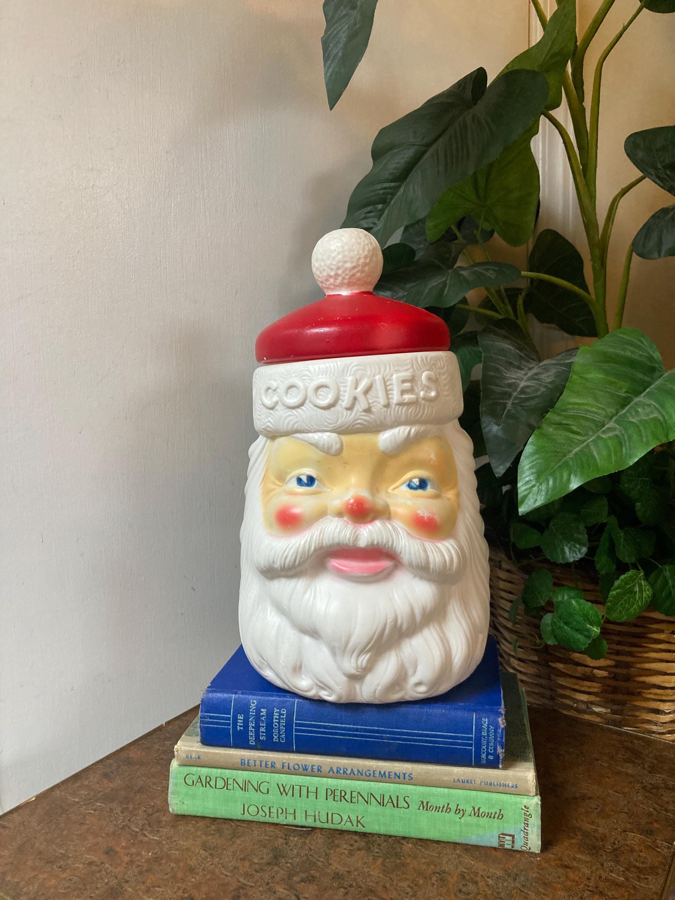Vintage Santa Cookie Jar - Etsy
