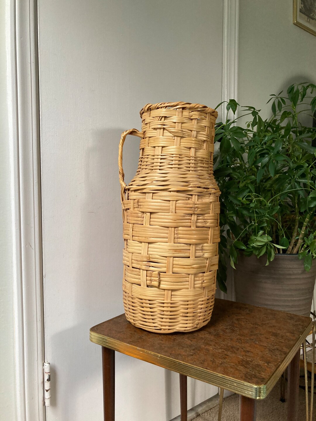 Large Woven Basket Vase Etsy