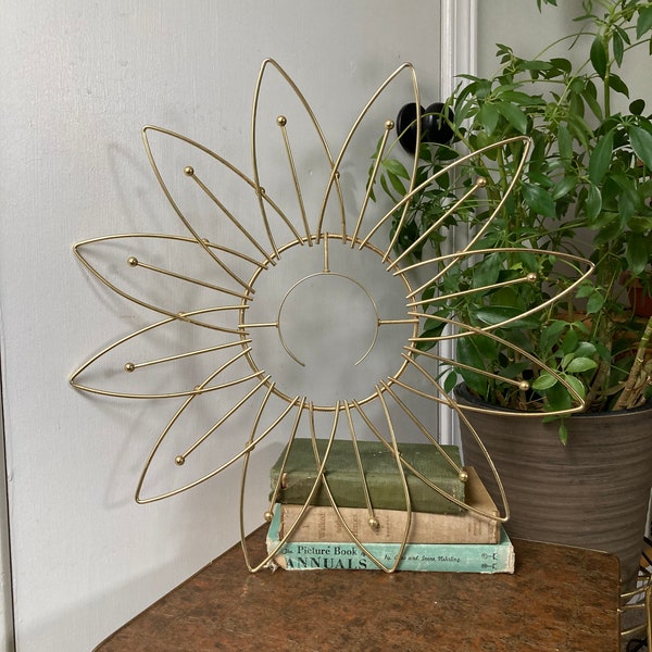 Mid century brass starburst frame