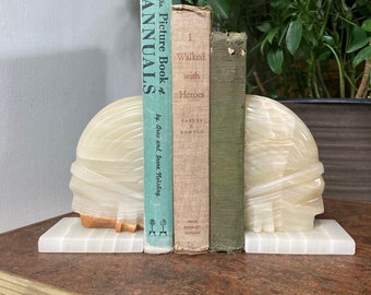Onyx Indian Head Bookends - Etsy