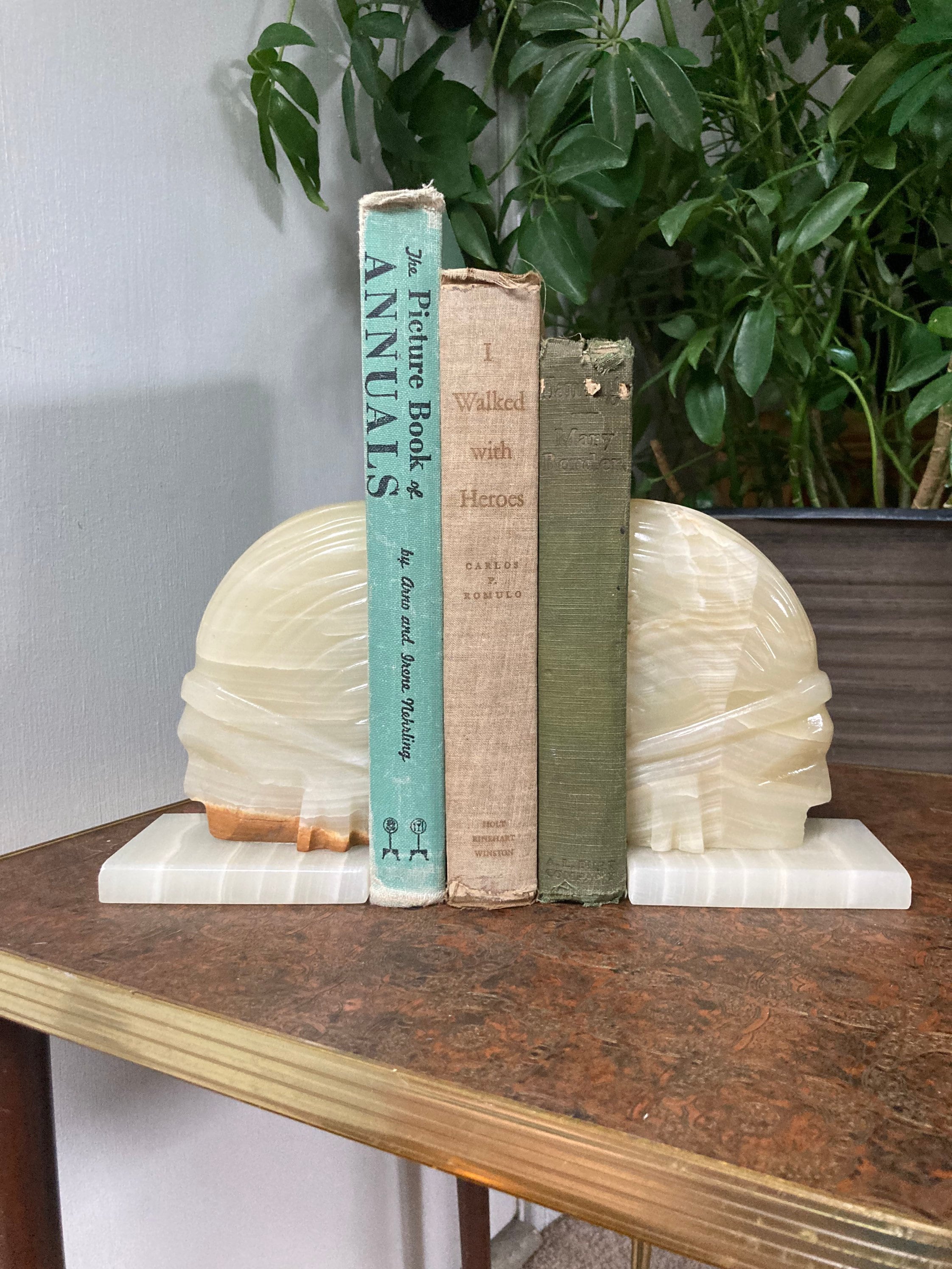 Onyx Indian Head Bookends - Etsy